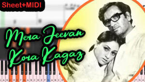 Mera Jeevan Kora Kagaz piano notes