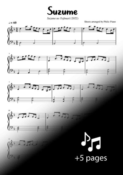 Suzume piano notes