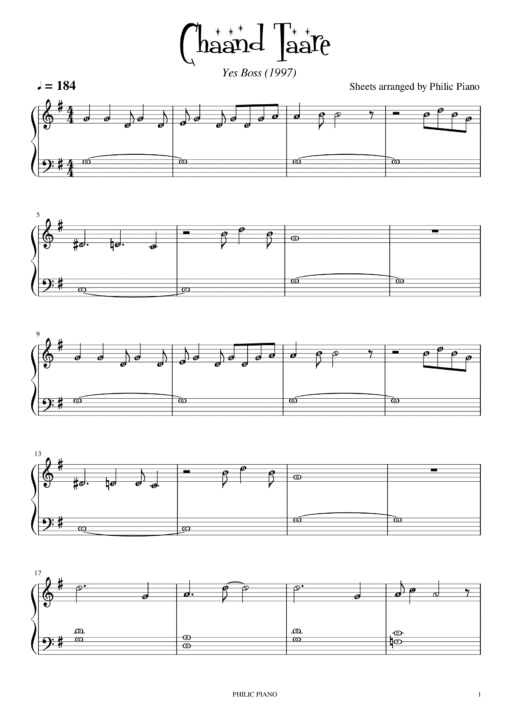 Chaand Taare notes