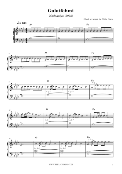 Galatfehmi piano notes