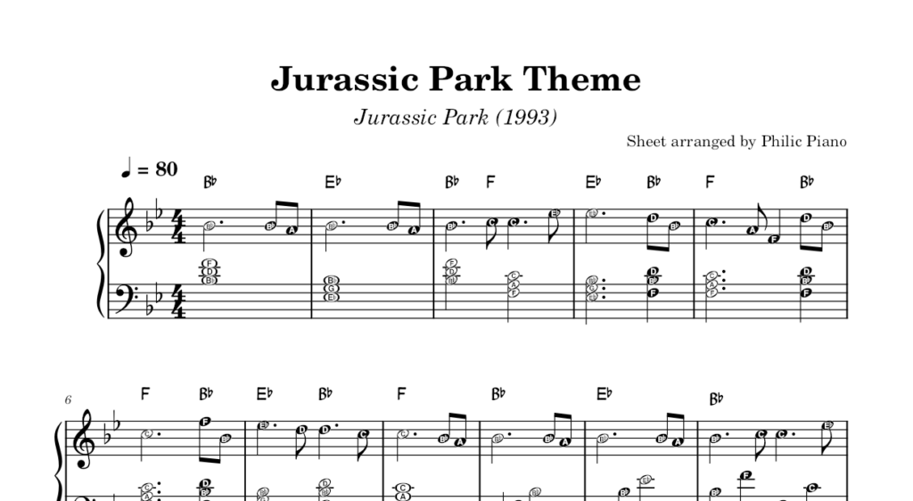Jurassic World Theme | Download Piano Notes/Sheets/MIDI