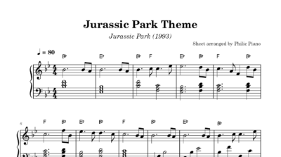 jurassic world piano