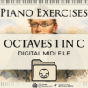 Piano Exercises in octaves 1 in C - MIDI - Czerny